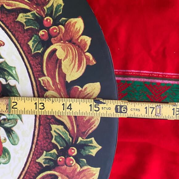 BEAUTIFUL! Pamela Gladding 16” Round Christmas Gift~Storage Box with Lid - Picture 8 of 9